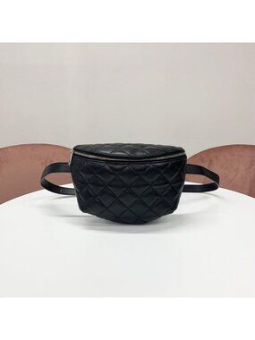 Chanel Uniform CC Logo Quilted Belt Bag Waist